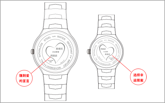 私人婚礼礼品手表定制--【深圳手表厂家】